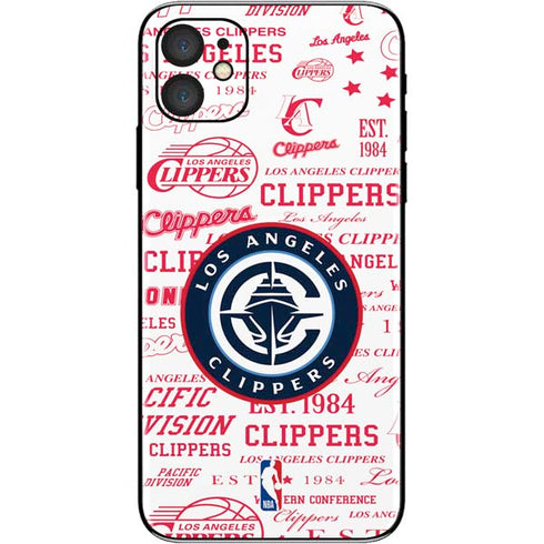 NBA Los Angeles Clippers Blast Logos iPhone 11 Skin